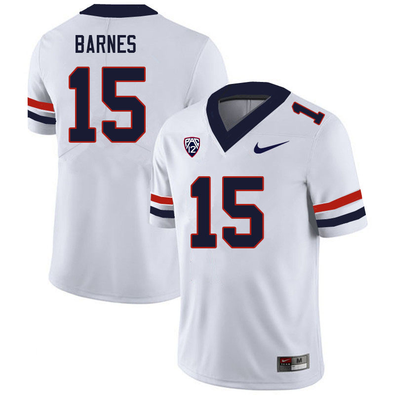 Men #15 McKenzie Barnes Arizona Wildcats College Football Jerseys Sale-White - Click Image to Close